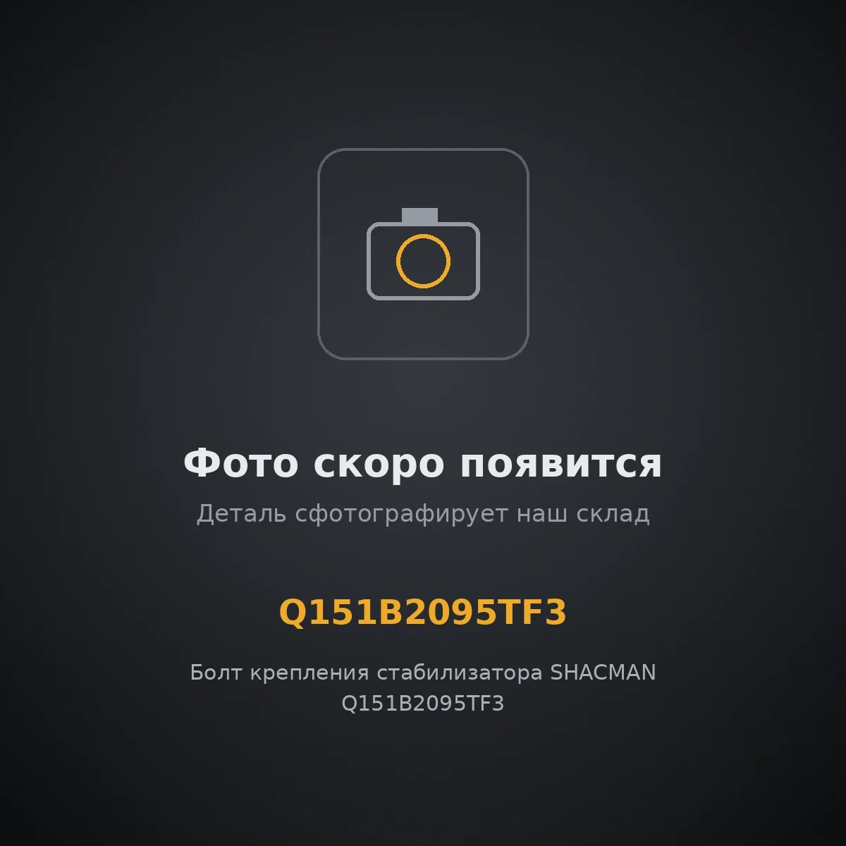 Болт крепления стабилизатора SHACMAN Q151B2095TF3 ОРИГИНАЛ Q151B2095TF3