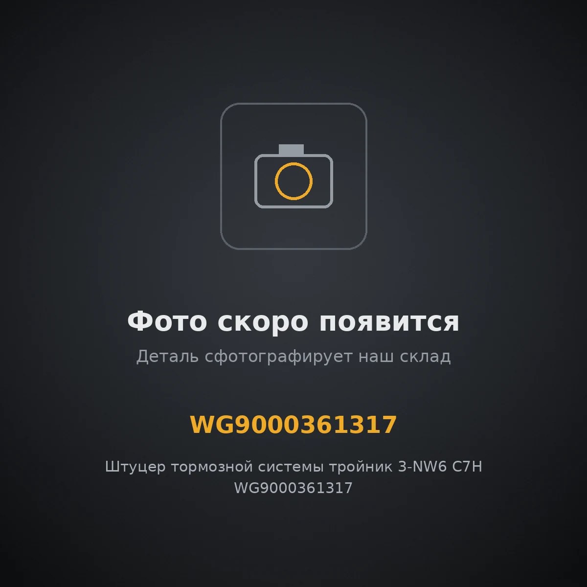 Штуцер тормозной системы тройник 3-NW6 C7H WG9000361317 VMTRUCK WG9000361317